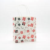 Foil Christmas Paper Bag(31*24*12CM/9183L) featuring festive gift patterns and candy canes.